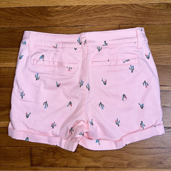 5/$25 SO Juniors Mid Rise Shorts Pink Cactus Print Size 1 NWOT - Picture 2 of 7